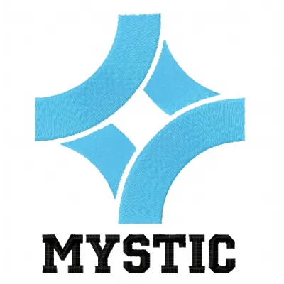 Team Mystic logo embroidery design showcasing a vibrant blue bird emblem for Pokemon enthusiasts.