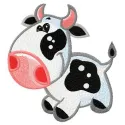 Tine cow embroidery design featuring a charming cow motif, ideal for stitching on apparel and home decor items.