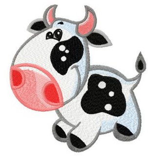 Tine cow embroidery design - Embroidery Design