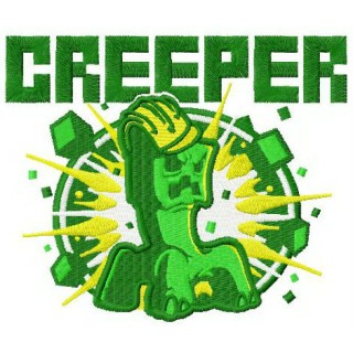 Creeper embroidery design - Embroidery Design