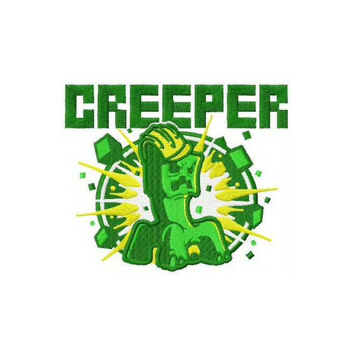Creeper embroidery design - Embroidery Design