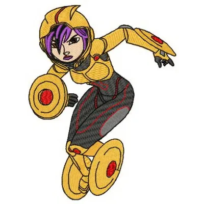Gogo Tomago embroidery design showcasing vibrant colors and intricate details for fun stitching projects.