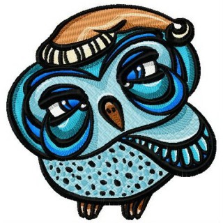 Owl at night  embroidery design - Embroidery Design