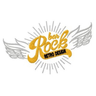 Bar rock embroidery design - Embroidery Design