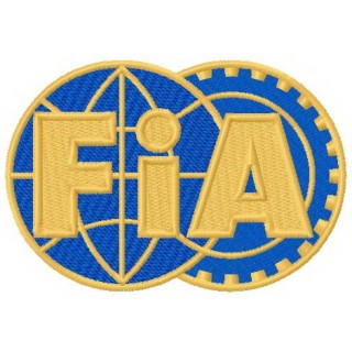 International Automobile Federation logo embroidery design - Embroidery Design