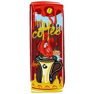 Hot coffee embroidery design - Embroidery Design