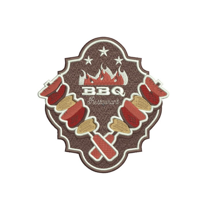 BBQ restaurant embroidery design - Embroidery Design