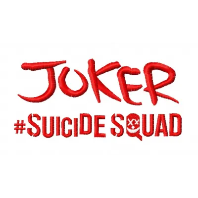 Preview of the Suicide Squad Joker 3 embroidery design featuring vibrant details and unique stitching patterns.
