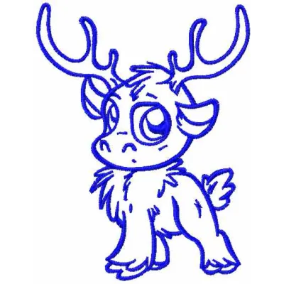 Sven chibi 3 embroidery design from Frozen, showcasing a cute, whimsical character ideal for stitching on various projects.