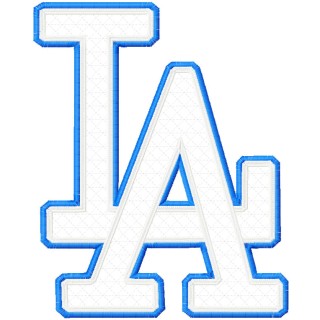 LA applique logo embroidery design - Embroidery Design