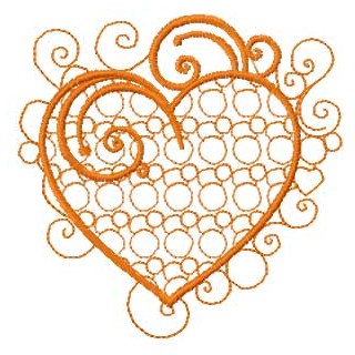 Vintage heart 3 embroidery design - Embroidery Design