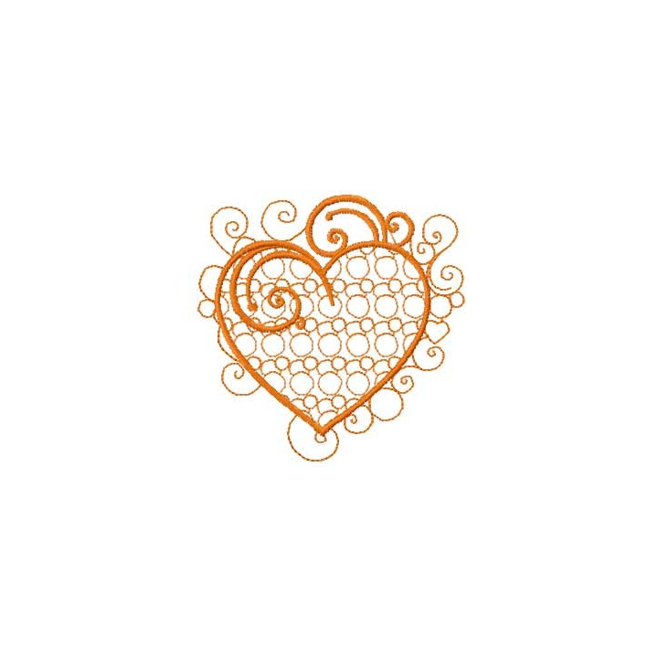 Vintage heart 3 embroidery design - Embroidery Design