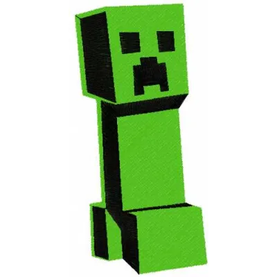 Minecraft Creeper 9 embroidery design preview showcasing a playful Creeper motif for creative stitching projects.