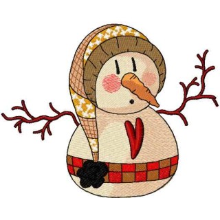 Vintage Snowball embroidery design - Embroidery Design