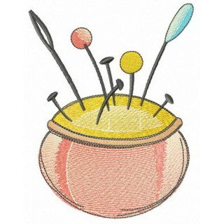 Pink needle bed embroidery design - Embroidery Design