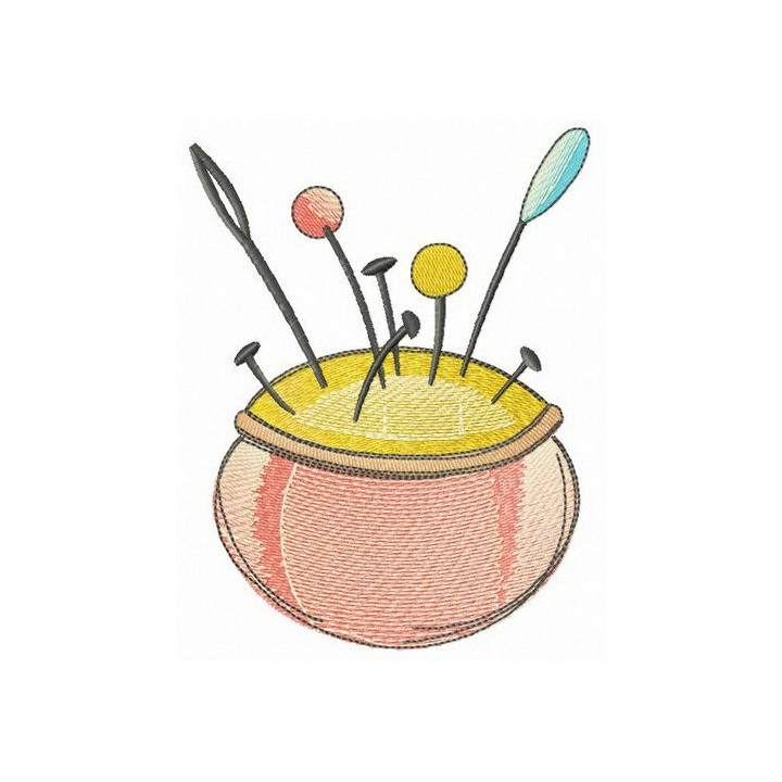 Pink needle bed embroidery design - Embroidery Design