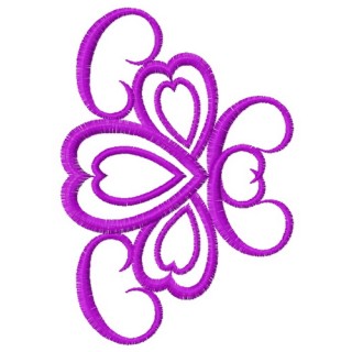 Decoration with hearts embroidery design - Embroidery Design