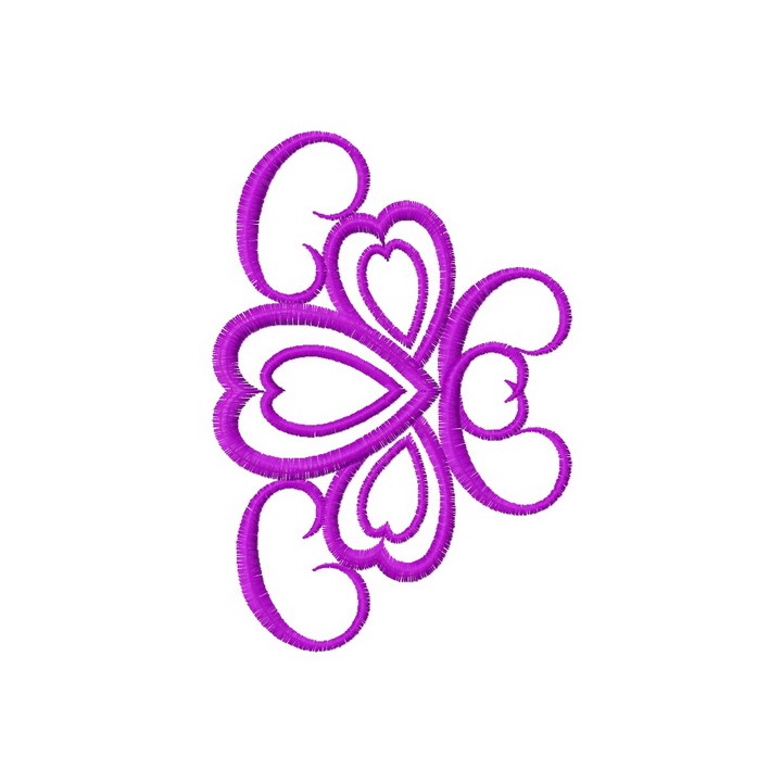 Decoration with hearts embroidery design - Embroidery Design