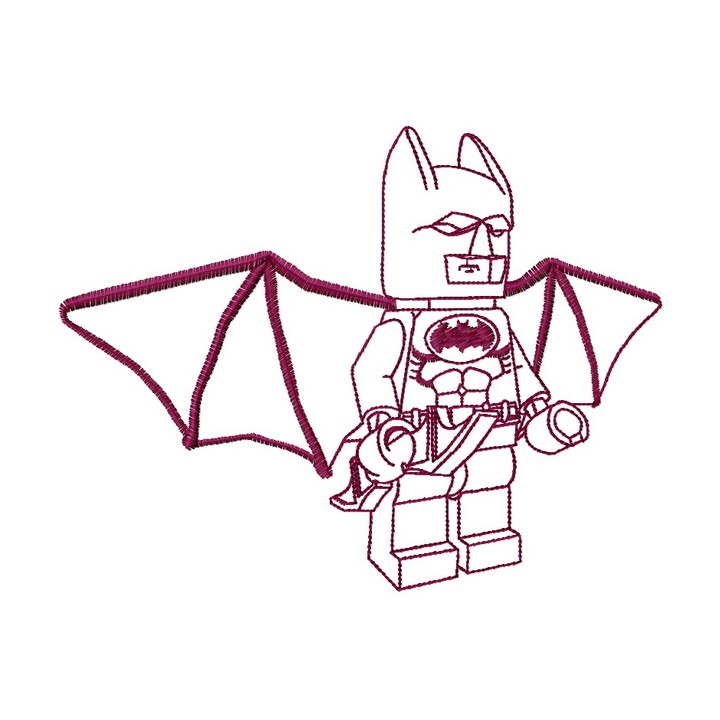 Lego Batman embroidery design - Embroidery Design