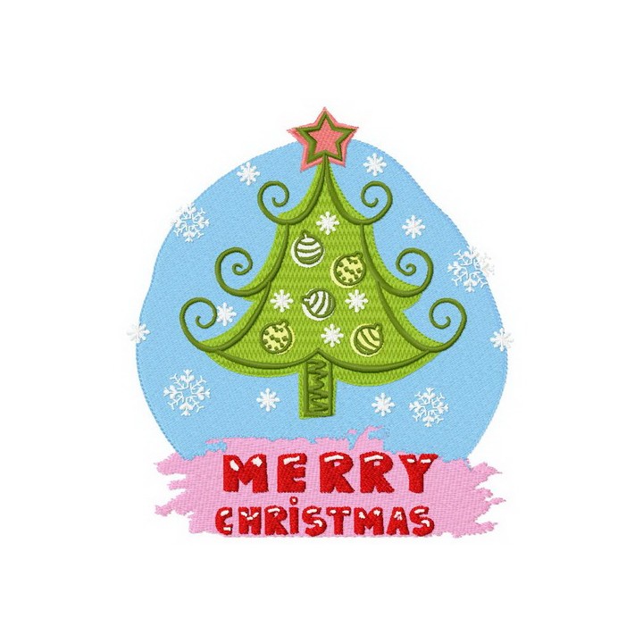 New Year tree 2 embroidery design - Embroidery Design