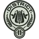District 11 logo embroidery design preview showcasing a creative pattern for movie-themed stitching projects.