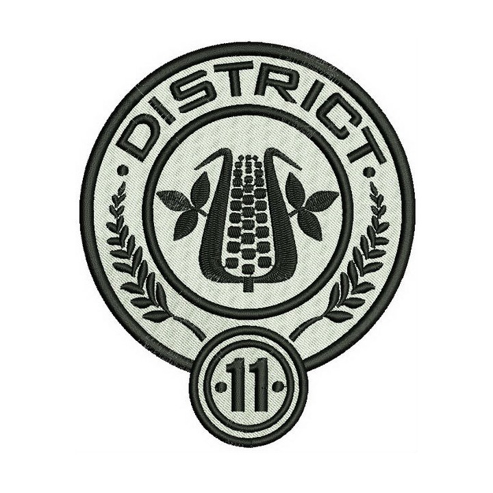 District 11 logo embroidery design - Embroidery Design