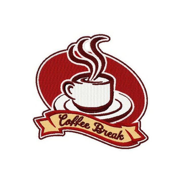 Coffee break embroidery design - Embroidery Design