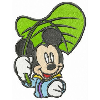 Mickey isn't afraid of rain embroidery design - Embroidery Design