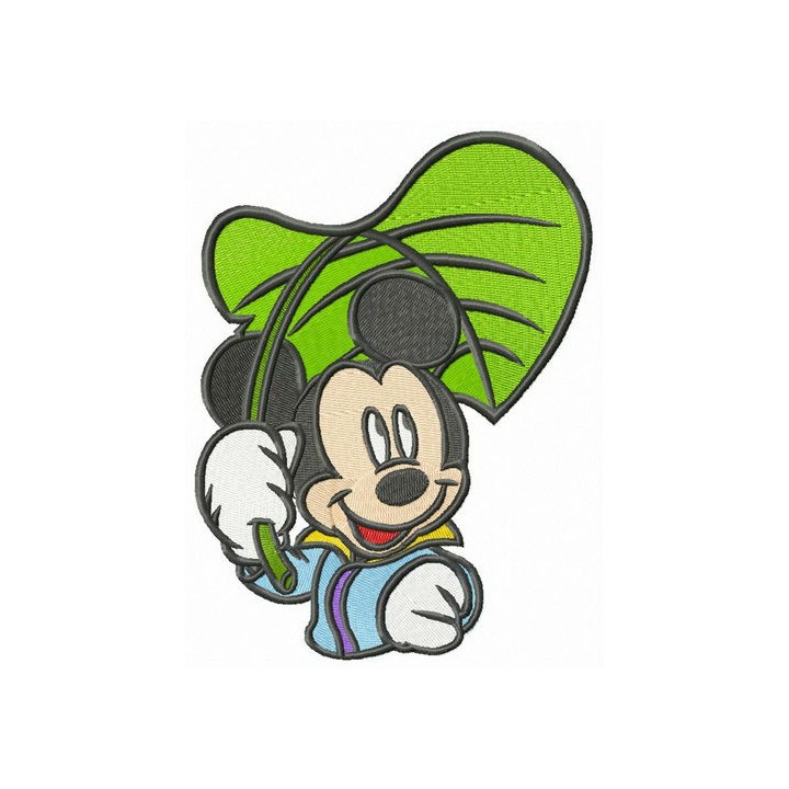 Mickey isn't afraid of rain embroidery design - Embroidery Design