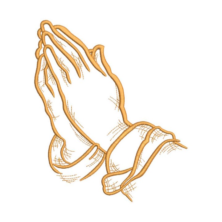 Church pray embroidery design - Embroidery Design