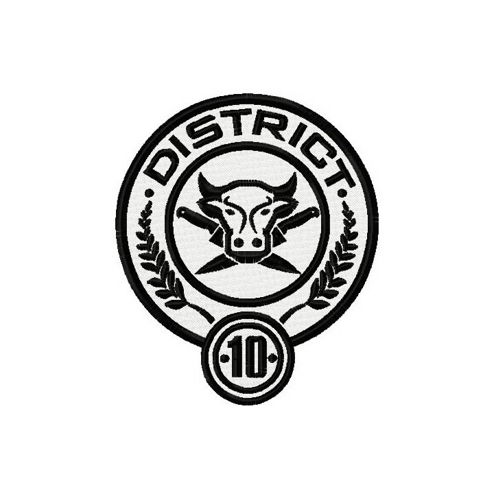 District 10 logo embroidery design - Embroidery Design