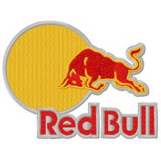 Red Bull logo 2 embroidery design - Embroidery Design