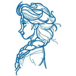 Elsa sketch 3 embroidery design - Embroidery Design