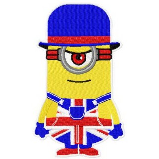 Minion British style embroidery design - Embroidery Design