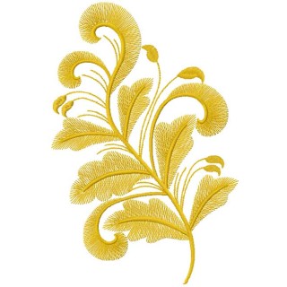 Gold branch 2 embroidery design - Embroidery Design