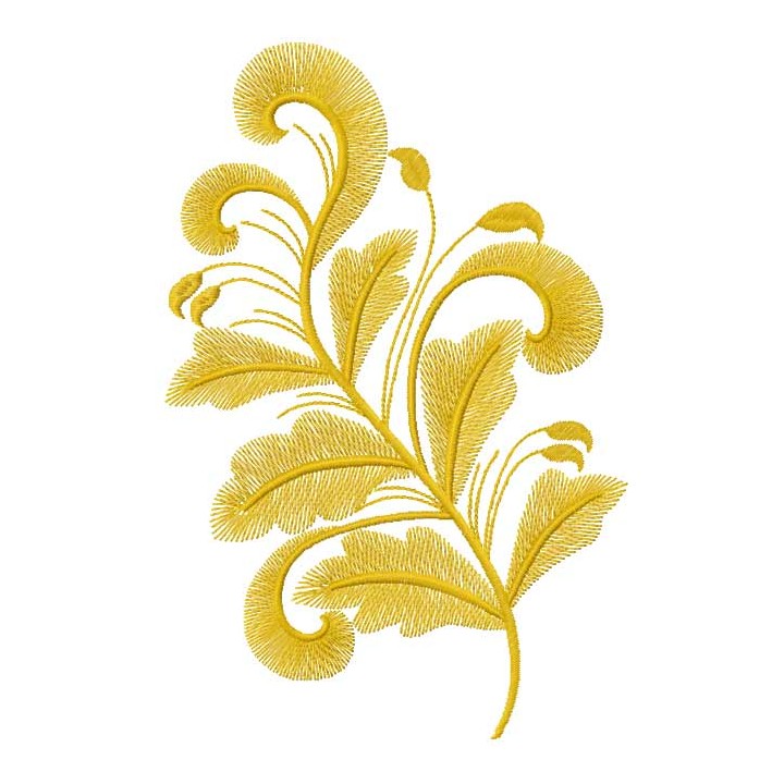 Gold branch 2 embroidery design - Embroidery Design