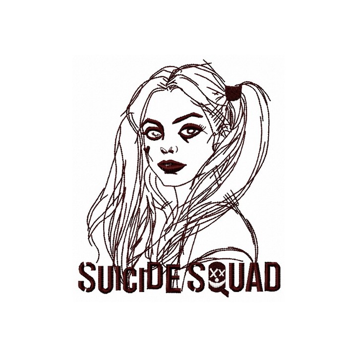 Harley Quinn 3 embroidery design - Embroidery Design