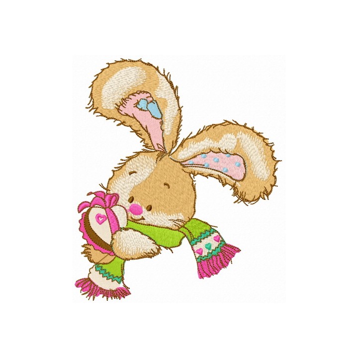 Box of candies for bunny embroidery design - Embroidery Design