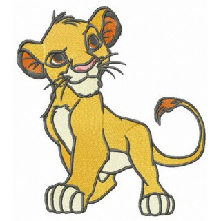 Young Simba embroidery design - Embroidery Design