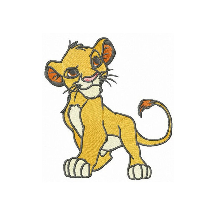 Young Simba embroidery design - Embroidery Design