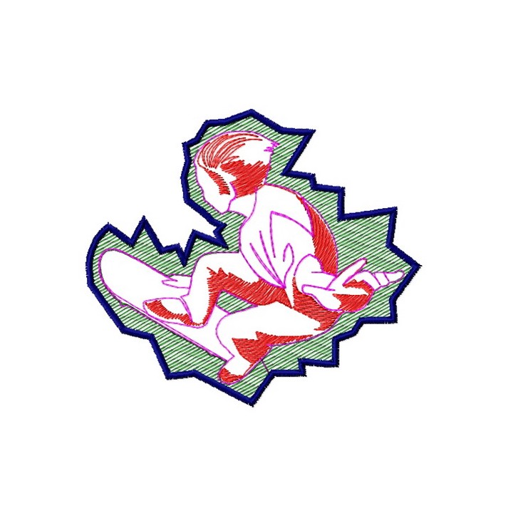 Skateboarder embroidery design - Embroidery Design