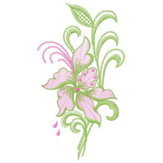 Air flowers 2 embroidery design - Embroidery Design