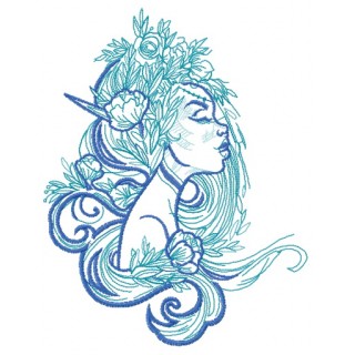 Nature spirit embroidery design - Embroidery Design