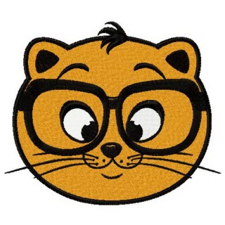 Library cat embroidery design - Embroidery Design