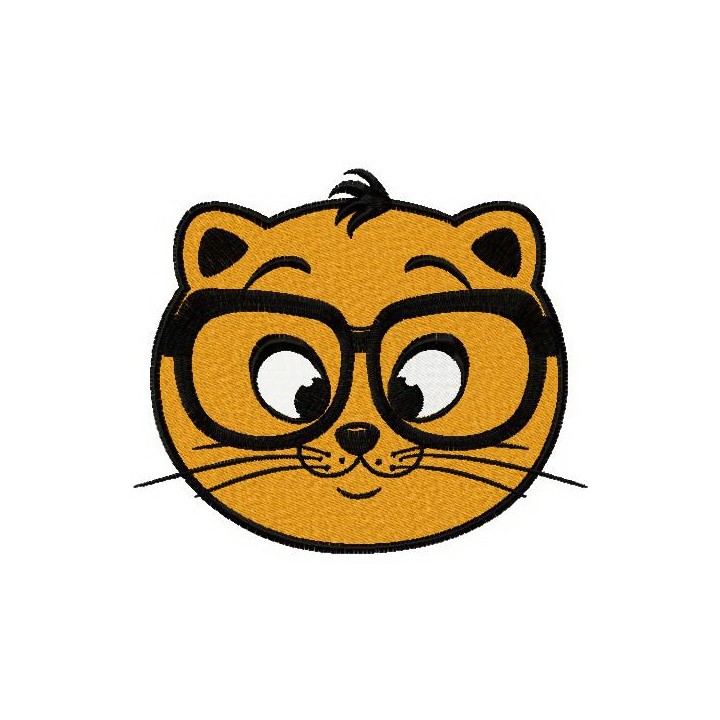 Library cat embroidery design - Embroidery Design