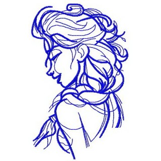 Elsa sketch 2 embroidery design - Embroidery Design