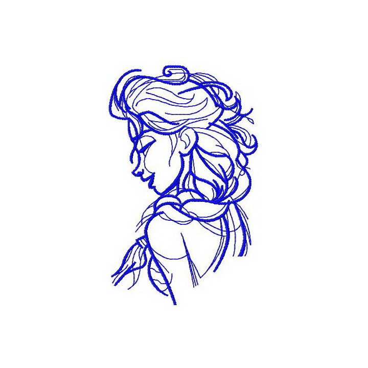 Elsa sketch 2 embroidery design - Embroidery Design