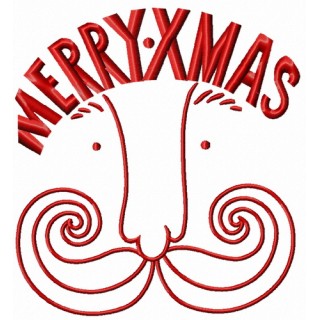 Santa's face 4 embroidery design - Embroidery Design