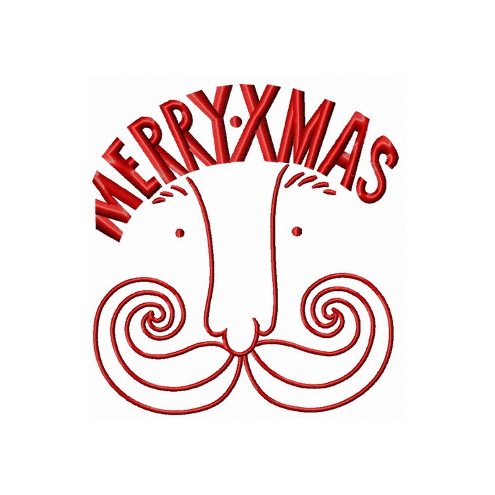 Santa's face 4 embroidery design - Embroidery Design