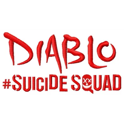 Preview of the Suicide Squad Diablo 3 embroidery design showcasing intricate details for creative stitching.